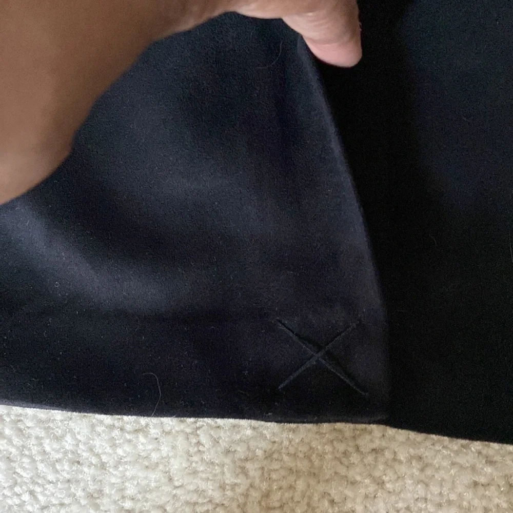 Black Faux Suede Paneled Liz Claiborne Career Pencil Skirt